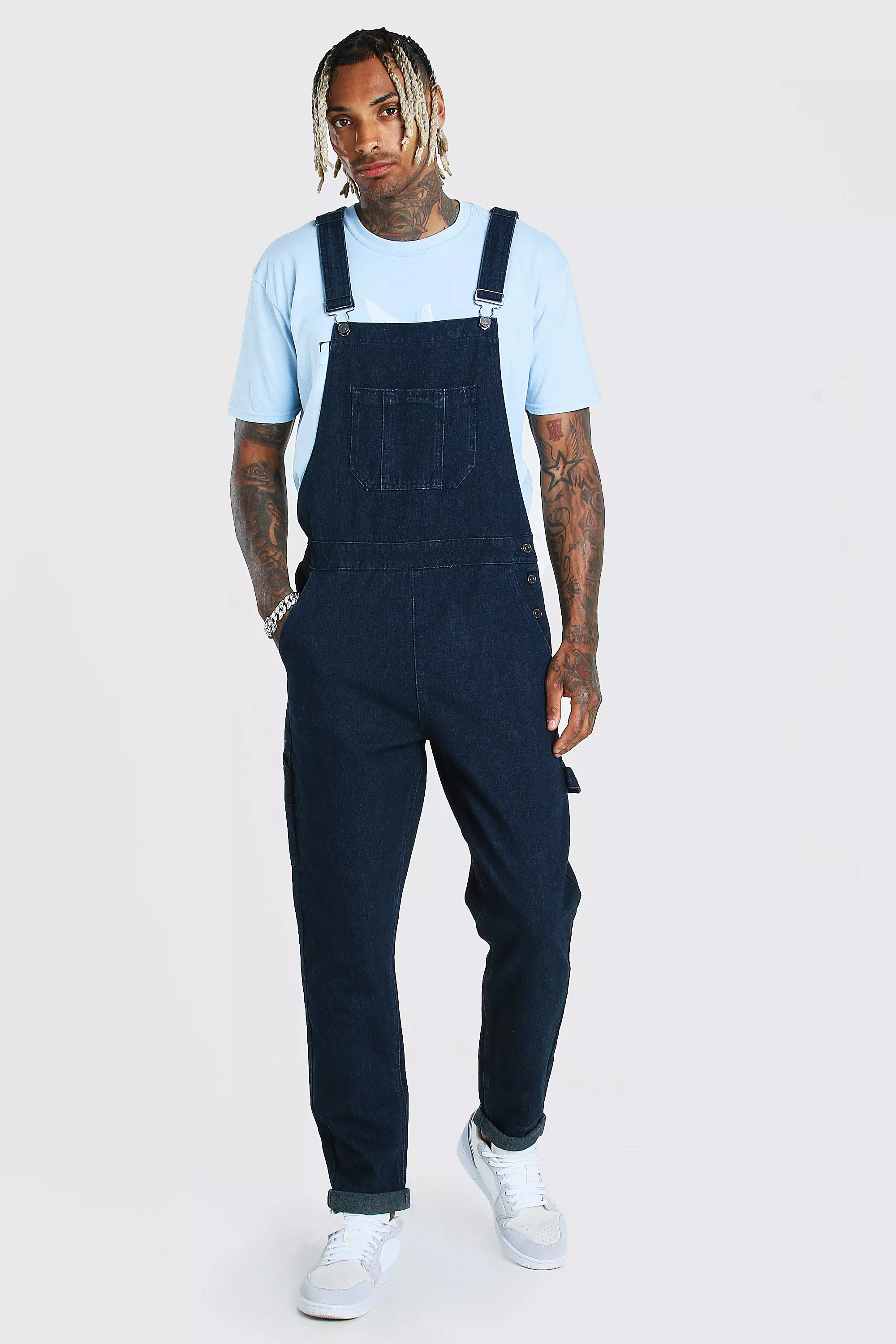 Black sales slim dungarees